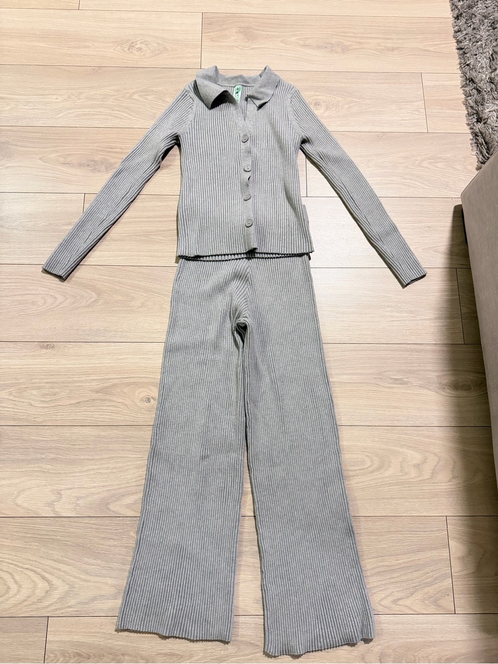 Honeydew Intimates Ribbed Button-Up Collared Cardigan - Gray - Picture 4 of 4